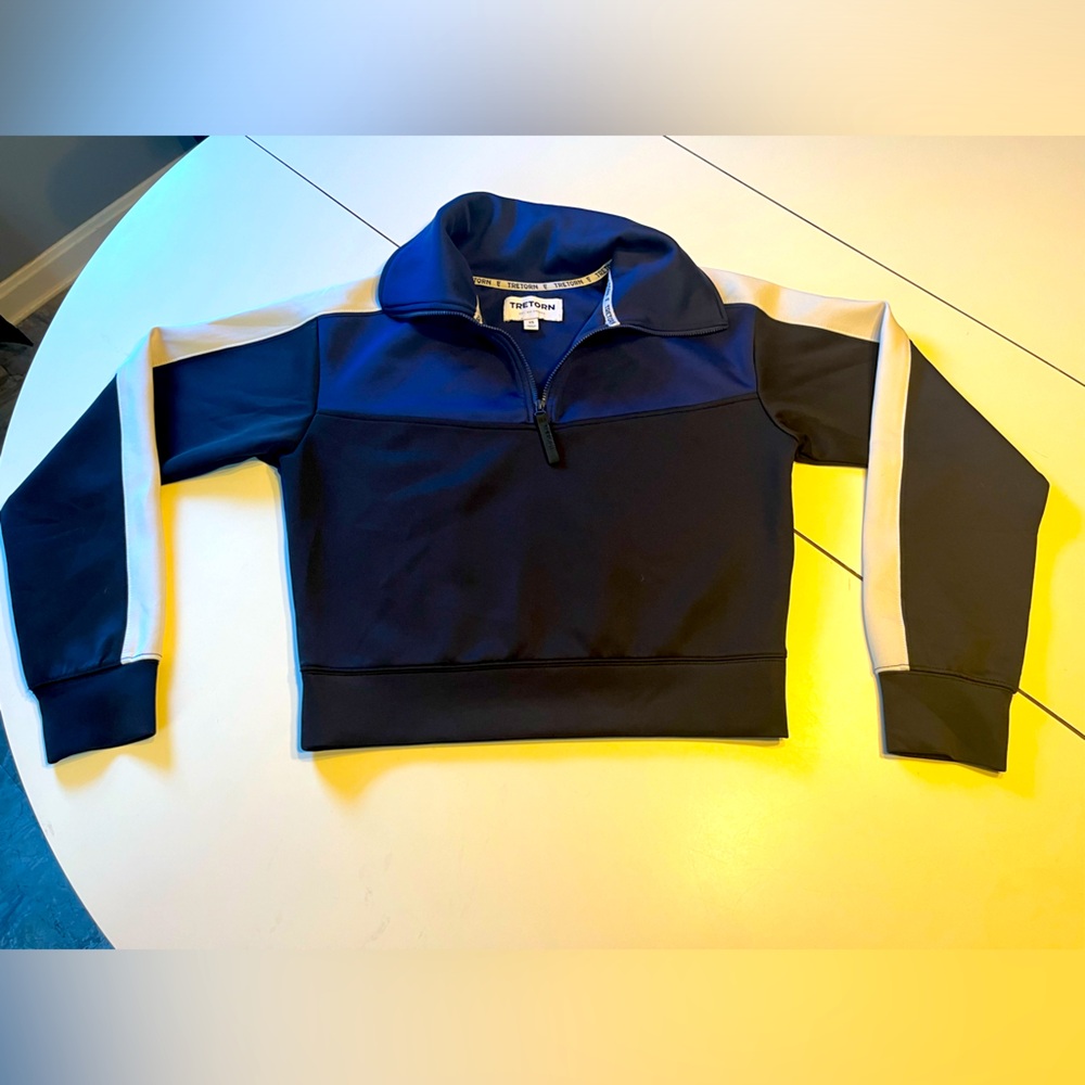 Tretorn XS long sleeve cropped quarter zip cropped jacket